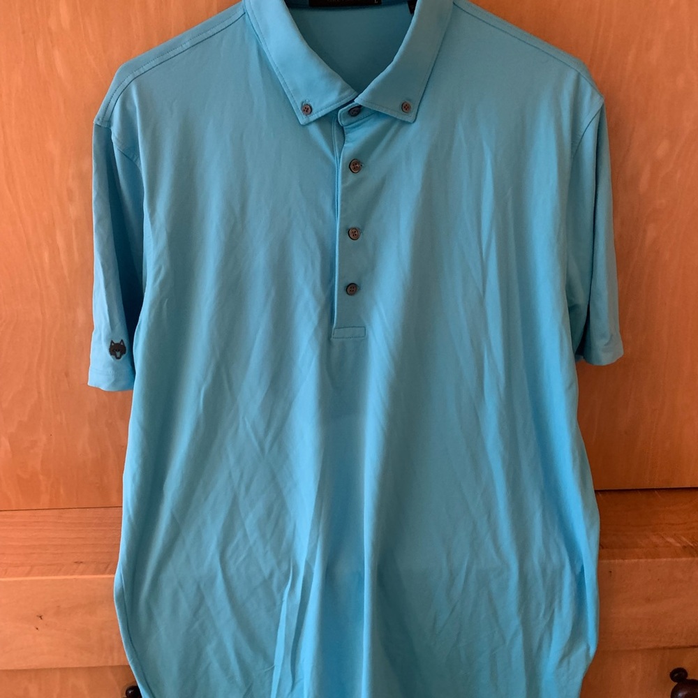 Matte Grey Light Blue Polo